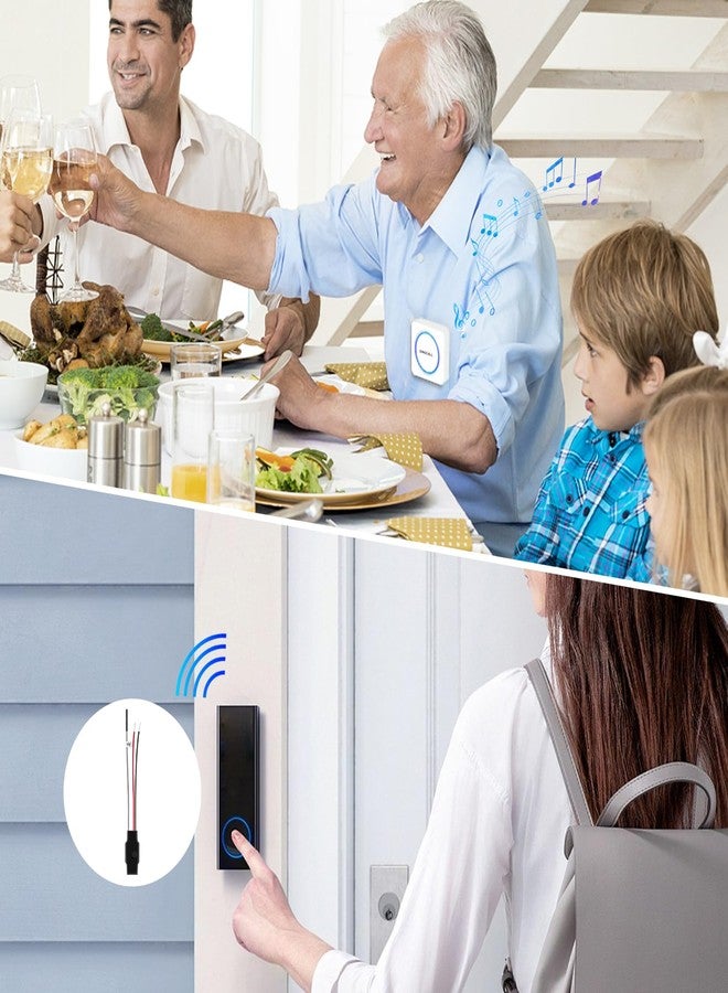 SINGCALL Wireless Doorbell Extender Convert Wired to Wireless for Existing Wired Doorbell Portable LED Receiver 32 Chimes & 0-100dB Volume Easy Install for Home/Garage/Apartment 1 Receiver 1 Extender - Image 2