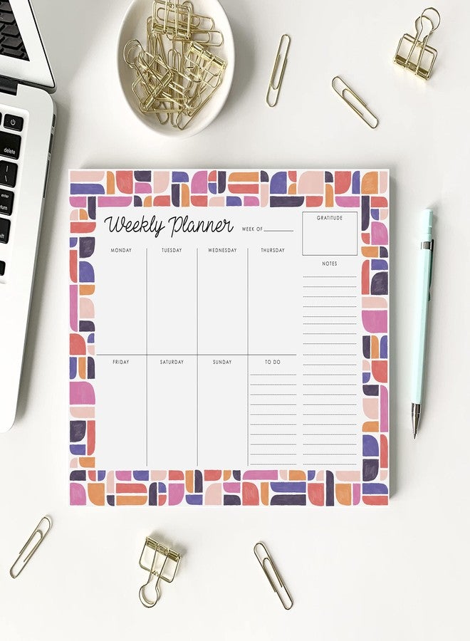 Carousel Greetings Weekly Planner Pad, 52 Letter Size Tear Off Sheets, 8.5” x 11” Undated Calendar Weekly Desk Planner Notepad, Daily Schedule Priorities To Do List for Week (Style 3) - Image 5
