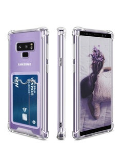 Generic Clear Case for Samsung Galaxy Note 9 Samsung Galaxy Note 9 Shockproof Corners with Card Holder – Card Holder – TPU Wallet Case for Samsung Galaxy Note 9 Clear  - Image 1
