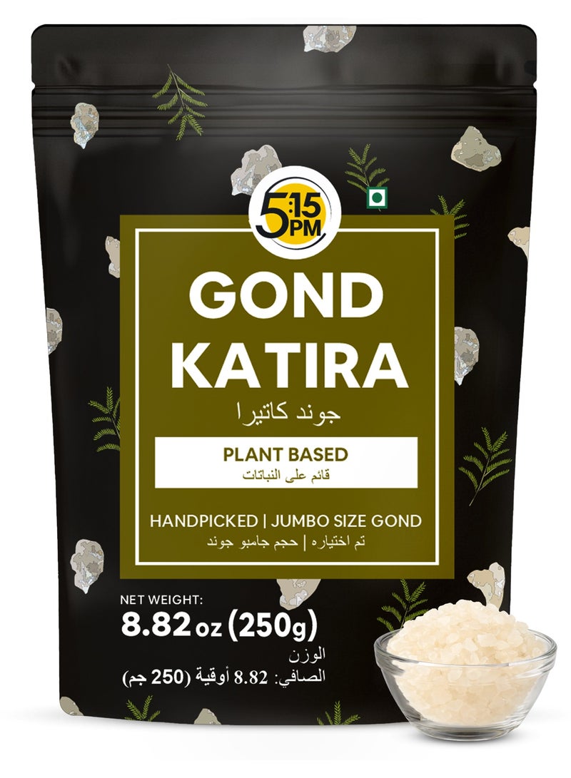 5:15PM Gond Katira 250g | Gondh Gum | Gond Katira Powder Edible Gum Gond for Laddu | 100% Pure & Natural Gond Katira Organic for Laddu | Tragacanth - Image 1