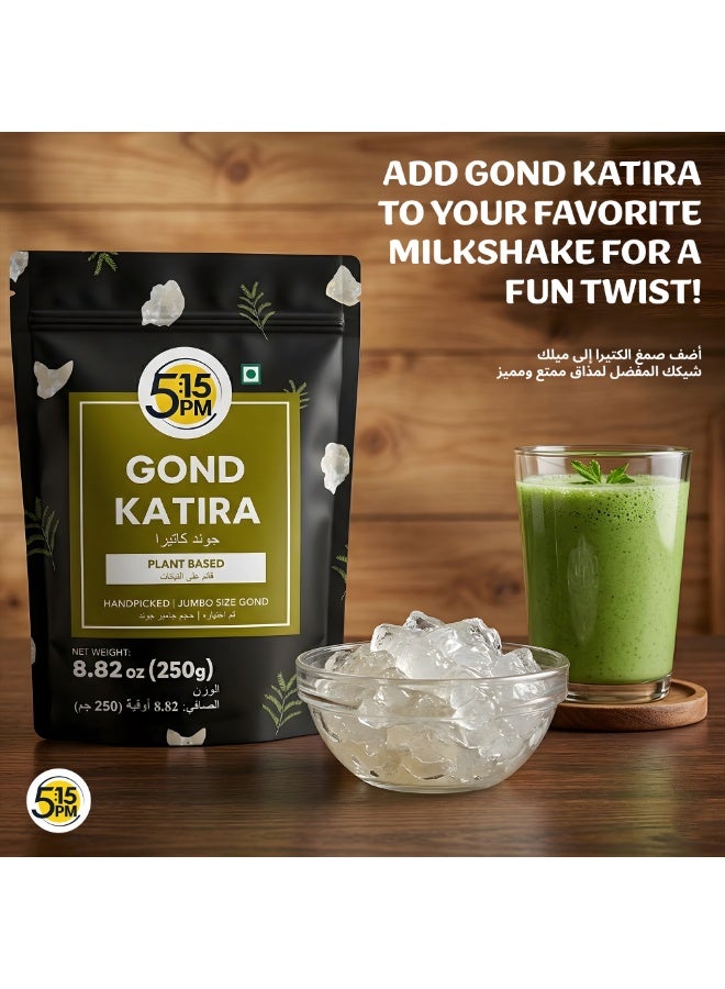 5:15PM Gond Katira 250g | Gondh Gum | Gond Katira Powder Edible Gum Gond for Laddu | 100% Pure & Natural Gond Katira Organic for Laddu | Tragacanth - Image 2