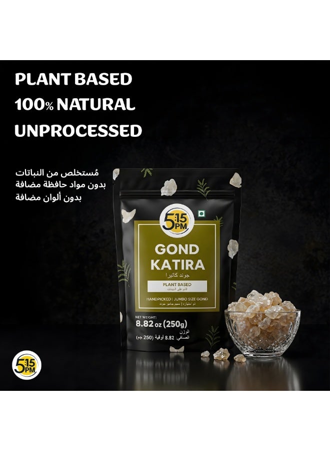 5:15PM Gond Katira 250g | Gondh Gum | Gond Katira Powder Edible Gum Gond for Laddu | 100% Pure & Natural Gond Katira Organic for Laddu | Tragacanth - Image 4