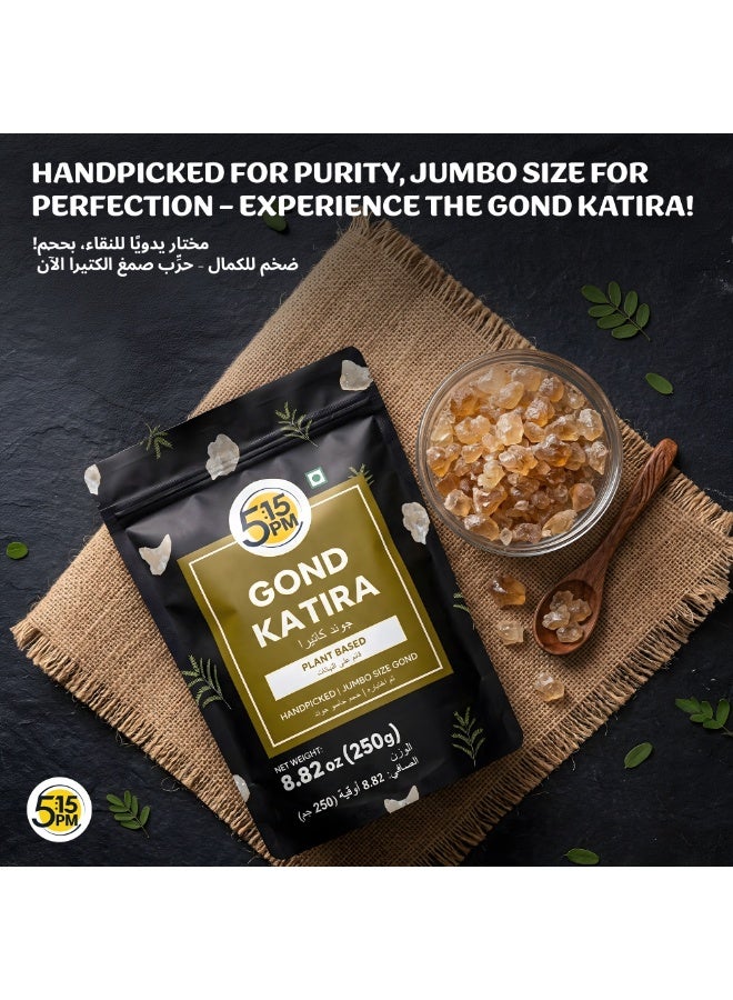 5:15PM Gond Katira 250g | Gondh Gum | Gond Katira Powder Edible Gum Gond for Laddu | 100% Pure & Natural Gond Katira Organic for Laddu | Tragacanth - Image 5
