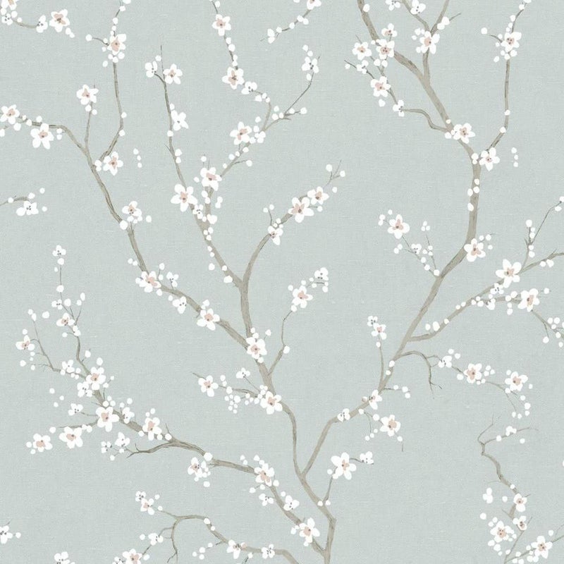 RoomMates RMK11272WP Blue Cherry Blossom Peel and Stick Wallpaper - Image 1