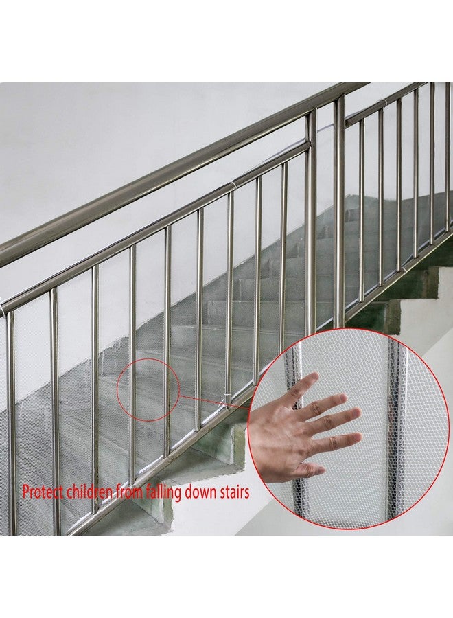 سي ام شبكة درابزين أمان بطول 3 أمتار سم، شبكة درابزين للسلالم مع حبال للسلالم والسياج والشرفة وسرير الأطفال، لحماية الأطفال والحيوانات الأليفة - Image 3