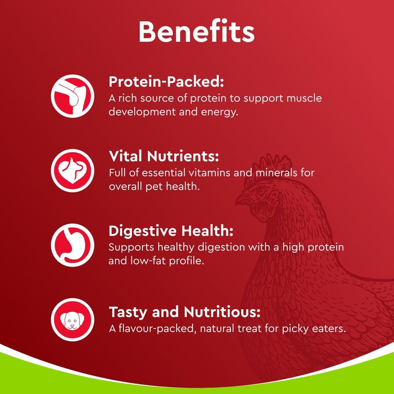 Drools Real Chicken Chews - Dehydrated Chicken Giblets for Dogs 70g - Image 3