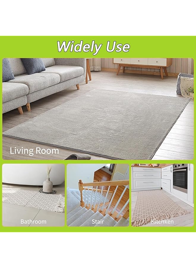 erorex Grippers For Rugs 8 Pcs Non Slip Rug Pads Grippers For Hardwood Floors And Tiles Reusable And Washable Tape For Area Rugs Double Sided Adhesive Rug Tape Stickers Keep Corners Flat - Image 5