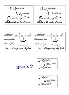 Temporary waterproof tattoo stickers