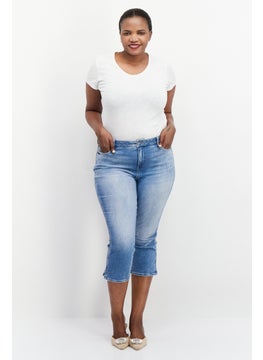 NYDJ Women Regular Fit Washed Denim Jeans, Blue  - Image 4