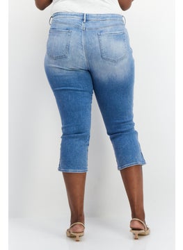 NYDJ Women Regular Fit Washed Denim Jeans, Blue  - Image 2