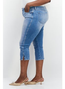 NYDJ Women Regular Fit Washed Denim Jeans, Blue  - Image 3