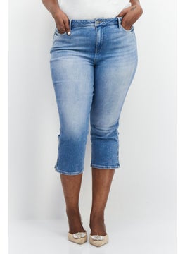 NYDJ Women Regular Fit Washed Denim Jeans, Blue  - Image 1