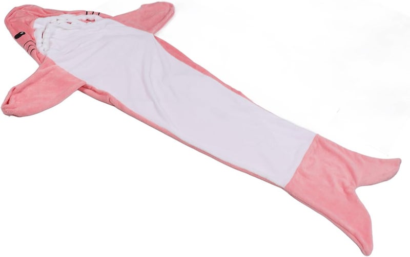 Wearable Adult Hoodie Blanket, Super Soft Flannel, Cozy Pink, Full Body Coverage - Unique Shape, Lightweight Warmth, Perfect for Movie Nights and Role Playing (140cm) - Image 5