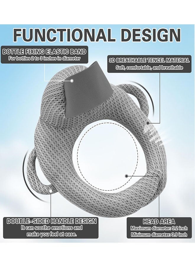 وسادة تغذية حاملة زجاجة، وسادة رضاعة قابلة للتعديل ومسامية، وسائد رضاعة طبيعية، مستلزمات الرضاعة المريحة للأم، تقلل من إجهاد الذراعين والمعصمين - Image 2