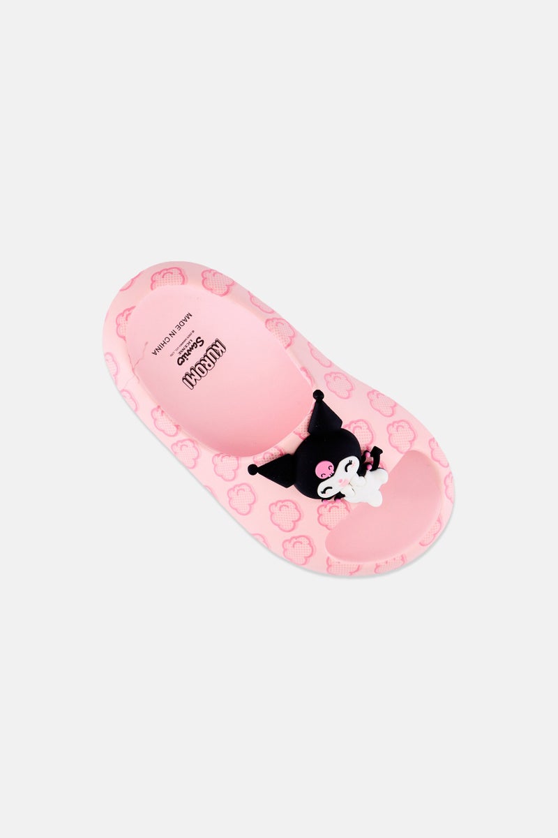Sanrio Kids Girl Kuromi Slip On Slippers, Pink - Image 3