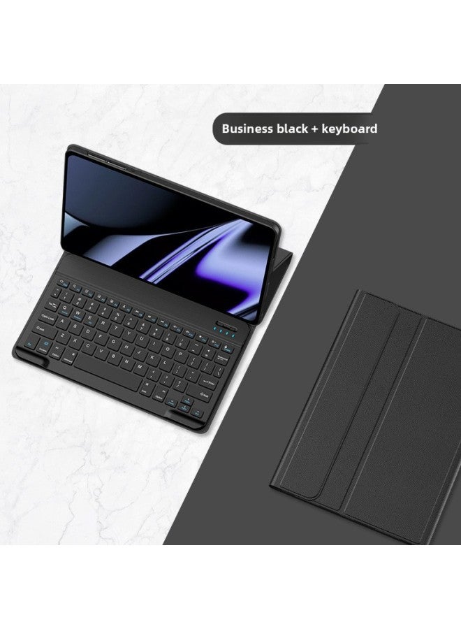 Suitable For Ipadpro11-inch Bluetooth Keyboard 10.9-inch With Pen Slot 10.2-inch Protective Case Mini6 Split Key-Color:Black [keyboard + Leather Case]]-Applicable Model:ipad 10.2-inch/air3/pro10.5-inch Universal  - Image 1