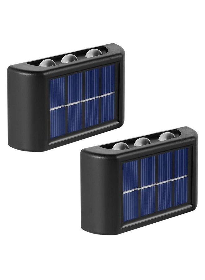 DAREU 2-Pack IP65 Waterproof Solar Wall Lights with 6 LED Beads – Decorative Outdoor LED Solar Lights for Garden, Patio, Fence, Deck, and Walkway  - Image 1