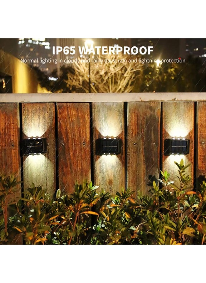 DAREU 2-Pack IP65 Waterproof Solar Wall Lights with 6 LED Beads – Decorative Outdoor LED Solar Lights for Garden, Patio, Fence, Deck, and Walkway  - Image 5