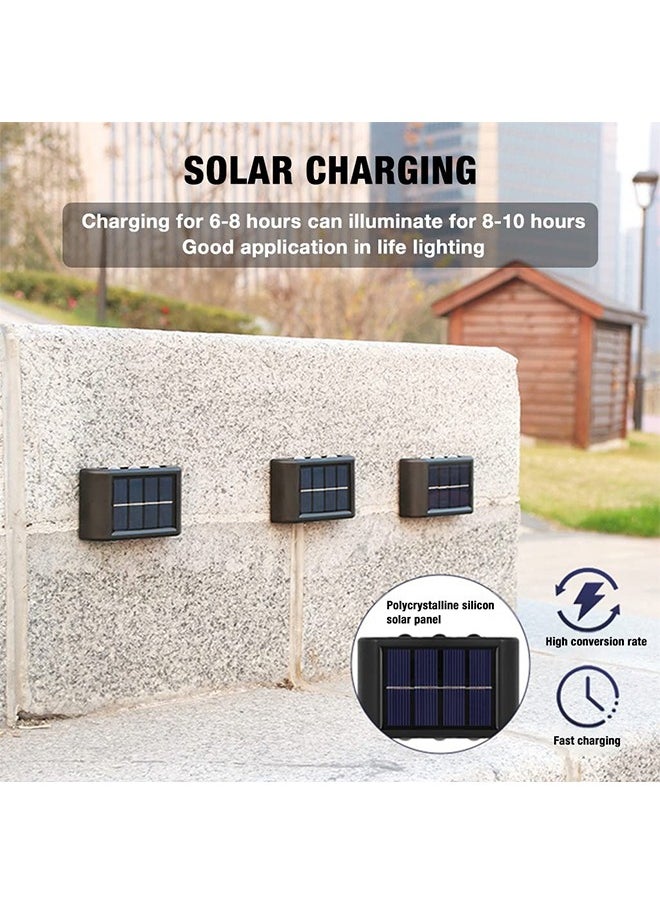 DAREU 2-Pack IP65 Waterproof Solar Wall Lights with 6 LED Beads – Decorative Outdoor LED Solar Lights for Garden, Patio, Fence, Deck, and Walkway  - Image 4