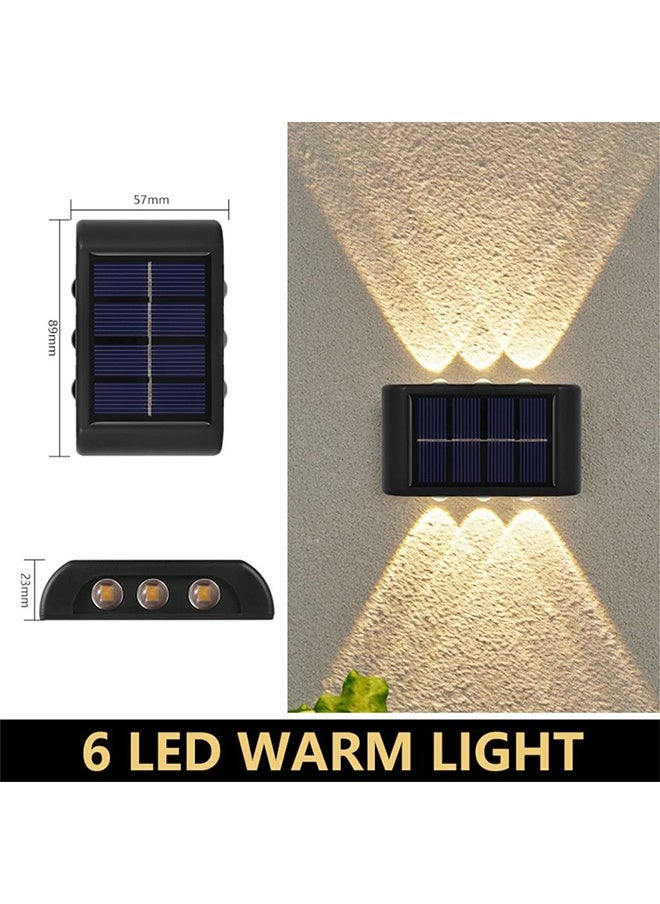 DAREU 2-Pack IP65 Waterproof Solar Wall Lights with 6 LED Beads – Decorative Outdoor LED Solar Lights for Garden, Patio, Fence, Deck, and Walkway  - Image 2