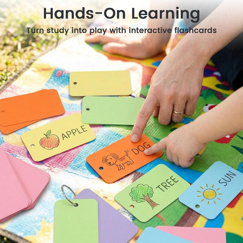 Koogel 1080 Pcs Colored Index Cards, 6 Kinds Colored Notecards Index Cards Flash Cards Blank for School Learning Memory Recipe Cards Child 's Game - Image 5