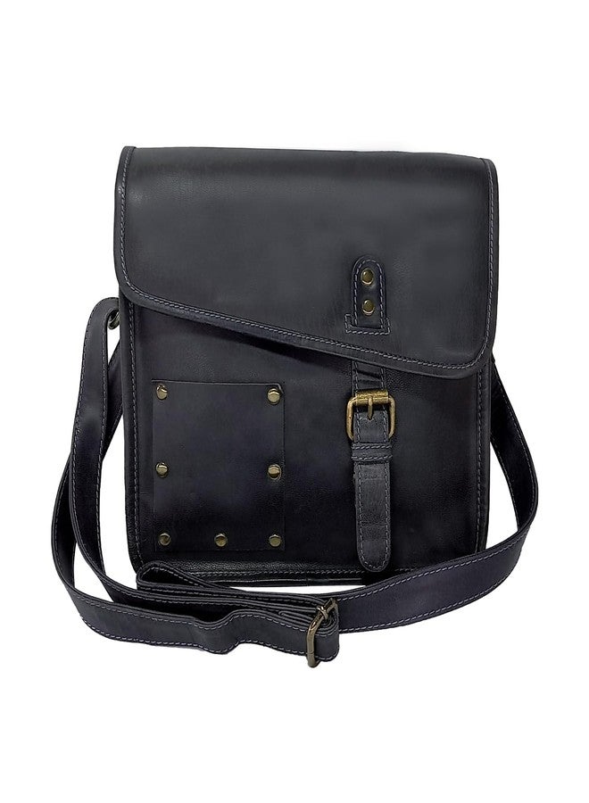 MANDAVA Full Grain Genuine Leather Crossbody Satchel Bag for Women with Adjustable Strap - Image 1