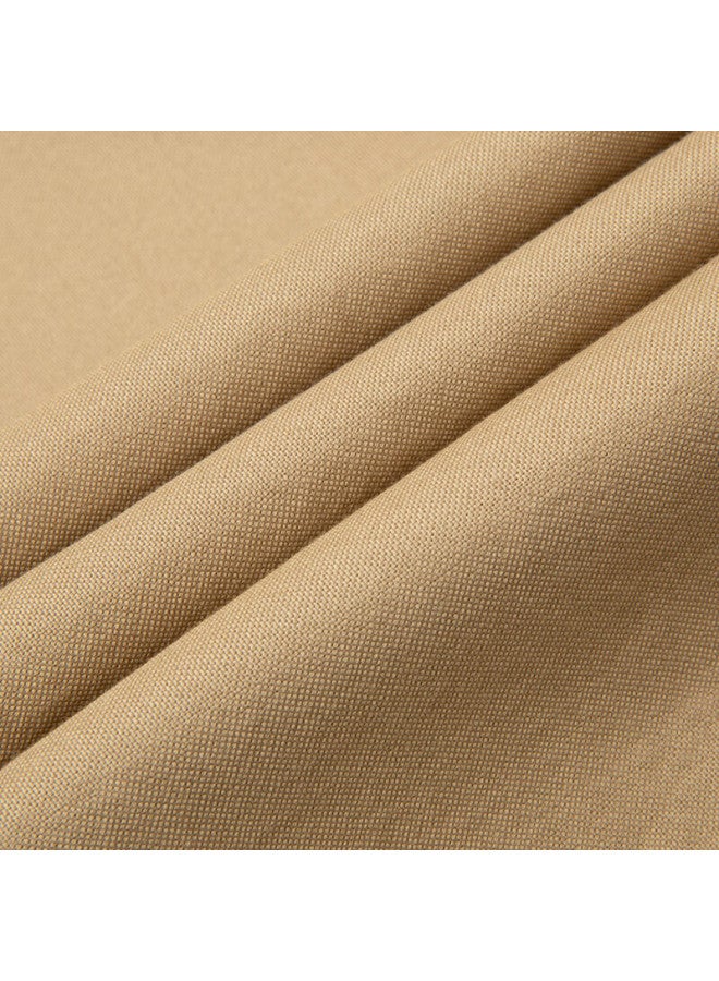 Limeng Men's Pure Cotton Long Sleeve Shirt Solid Color Oxford Casual Shirt Plus Size Khaki 42 - Image 4