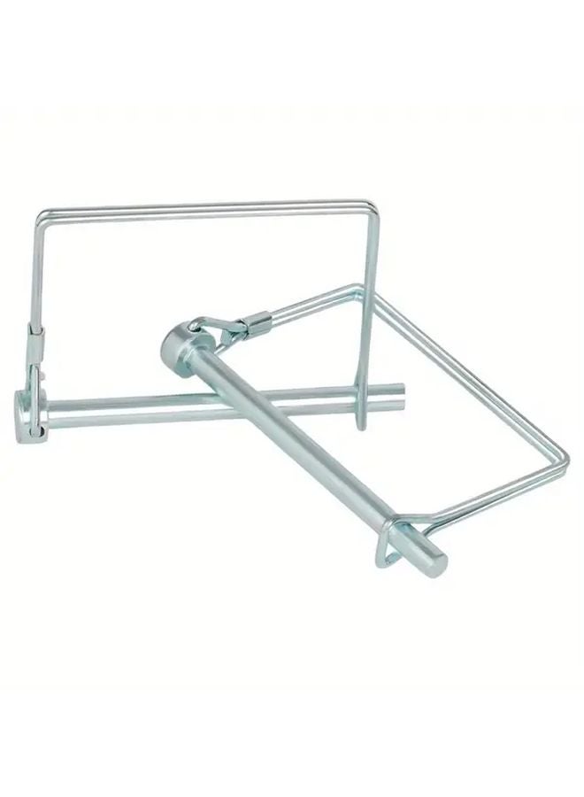 قطعتان 1/4 × 3.15 بوصة دبابيس قفل مقطورة معدنية مطلية بالزنك الفضي مقاومة للصدأ - Image 2