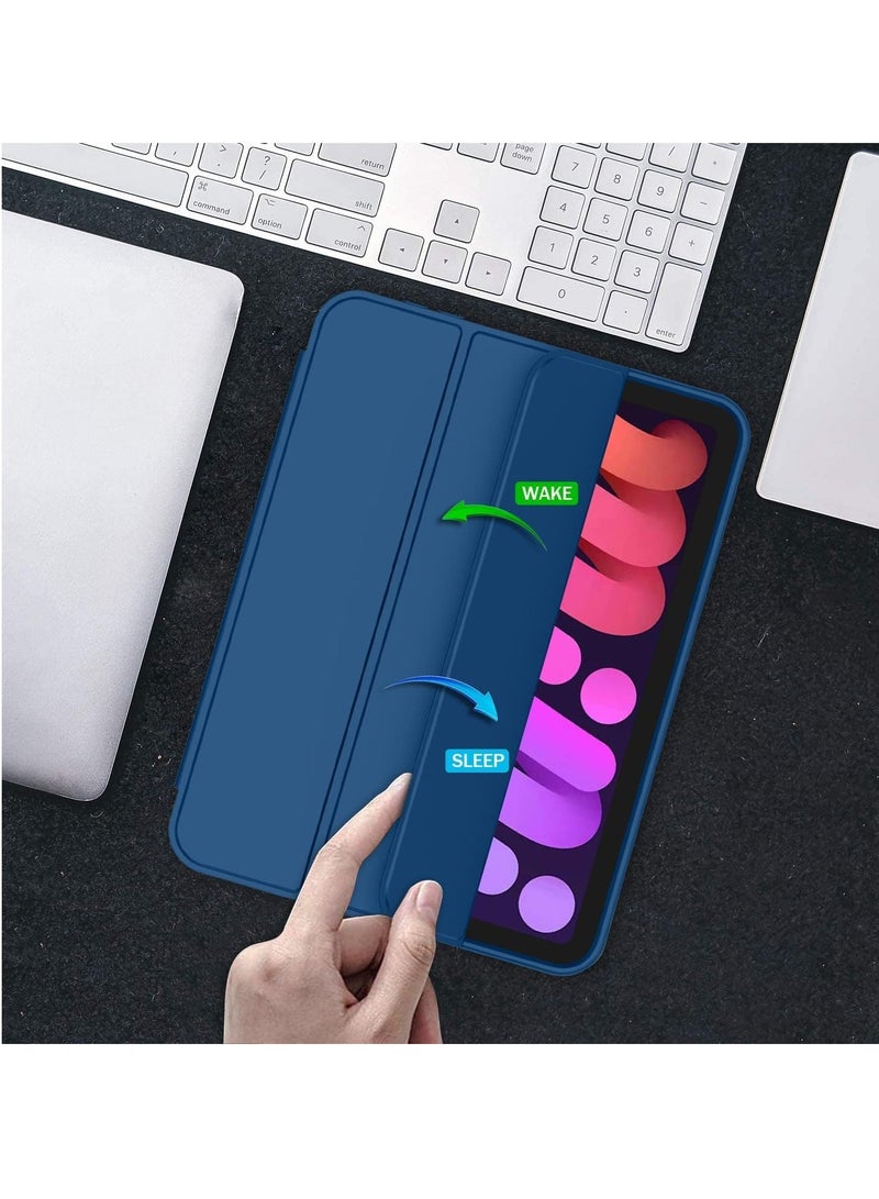 ELTRAZONE NEW Smart Case with Pencil Holder for iPad Mini 7 – Trifold Stand, Soft TPU Back, Auto Wake/Sleep, Dust Proof, Anti-Fingerprint, Heavy Duty Protection – Slim & Stylish Case for iPad Mini 7 - Image 4