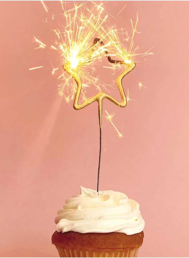 وندر كاندل Gold Star Mini Sparkler Candle Set