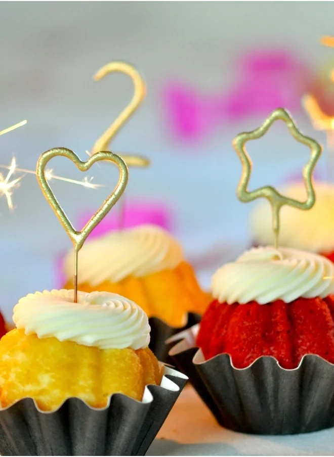 وندر كاندل Gold Star Mini Sparkler Candle Set