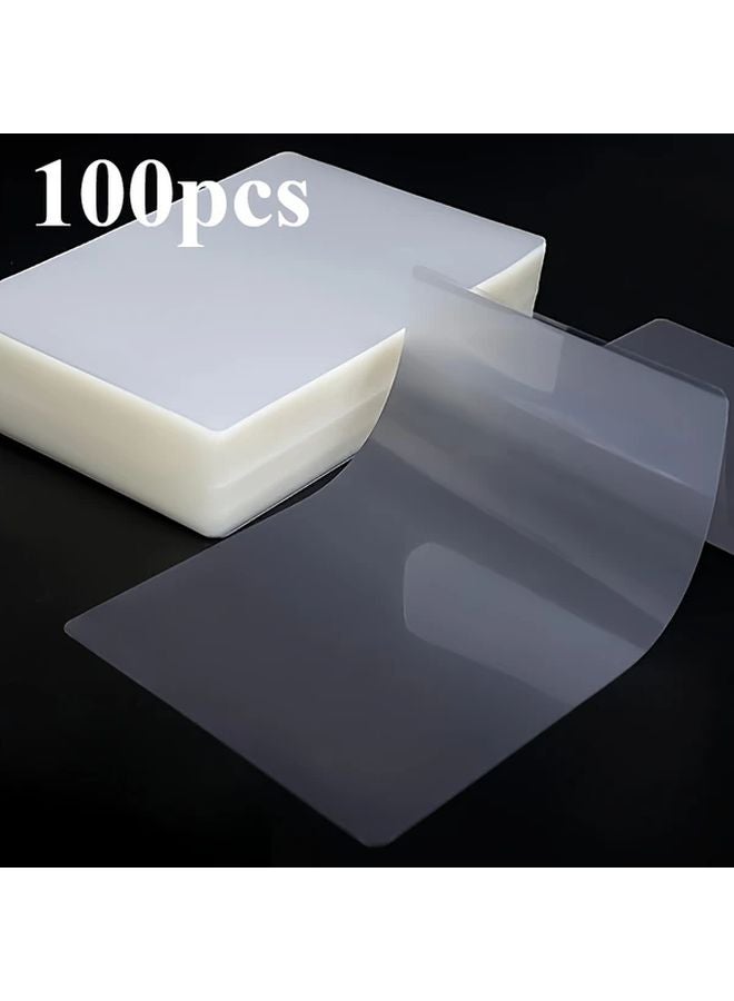 100pcs Transparent PVC Thermal Laminating Pouches For Photos And Electronic Accessories - Image 1