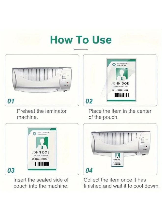 100pcs Transparent PVC Thermal Laminating Pouches For Photos And Electronic Accessories - Image 3