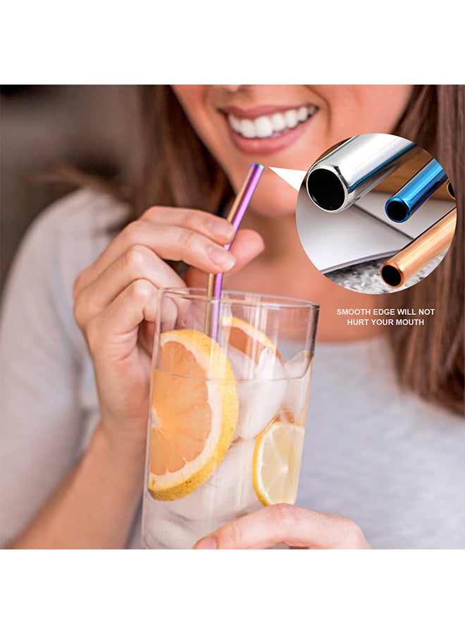 اليشمك طقم ماصات قابلة لإعادة الاستخدام مع فرشاة تنظيف وحقيبة من 3 قطع أسود/ فضي - Image 4