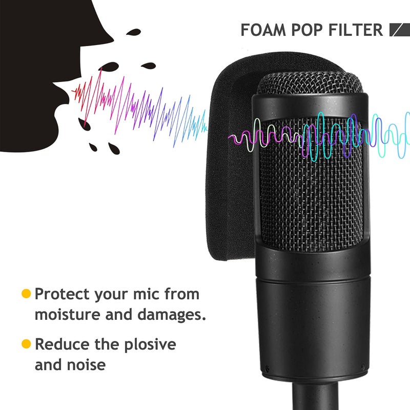 Frgyee AT2020 Mic Stand with Shock Mount and Pop Filter, Suspension Scissor Boom Arm with Upgraded Heavy Duty Clamp for Audio Technica AT2020 AT2020USB+ AT2035 Condenser Studio Microphone Frgyee - Image 4