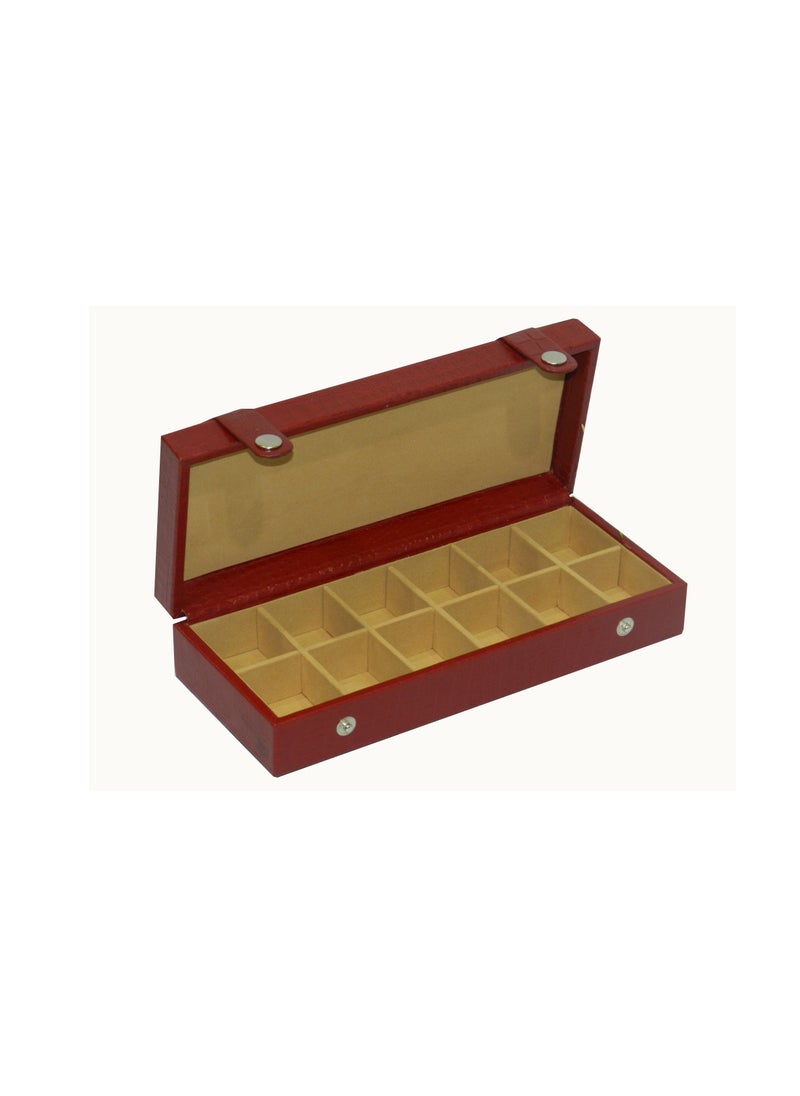 LAVERI LEATHER - Laveri Cufflink Storage Display Box with Ring Holder Showcase for Store Display, Jewelry Show & Home ~ Jewelry Tray Organizer - Image 1