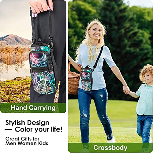 icolor Water Bottle Carrier Bag Holder 25/32/40/64oz,Adjustable Padded Shoulder & Handle Strap Sports Sling Hiking Pack,Insulated Neoprene Wide Mouth Bottle Sleeve - Image 5