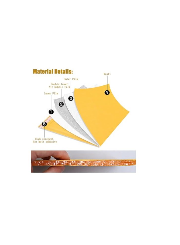 Terabyte 10pcs A4 25cm X 35cm Kraft Paper Bubble Envelopes Bags Padded Mailers Shipping Envelopes Self Seal for Packaging - Image 4
