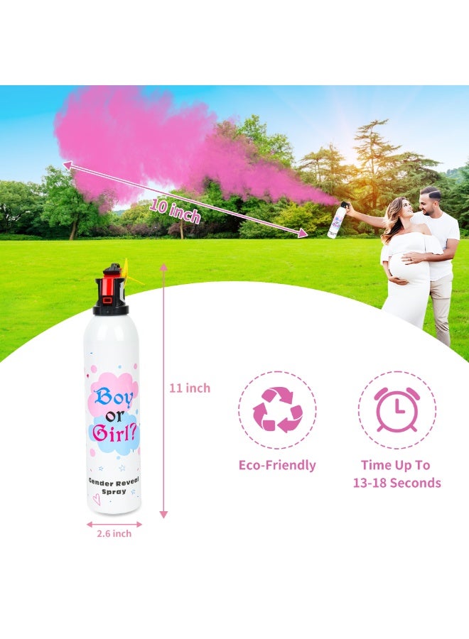 2 قطعة كبيرة من بخاخ نشا الذرة للكشف عن جنس المولود الجديد - أفكار حفلات الكشف عن جنس المولود الجديد قابلة للتحلل الحيوي بنسبة 100% لمستلزمات حفلات الكشف عن جنس المولود الجديد (وردي) - Image 3