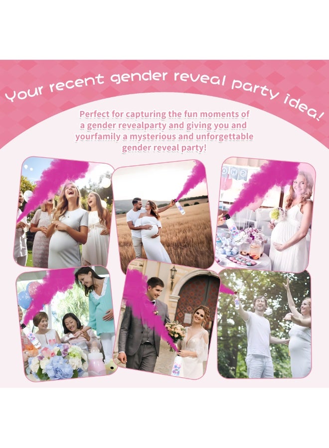 2 قطعة كبيرة من بخاخ نشا الذرة للكشف عن جنس المولود الجديد - أفكار حفلات الكشف عن جنس المولود الجديد قابلة للتحلل الحيوي بنسبة 100% لمستلزمات حفلات الكشف عن جنس المولود الجديد (وردي) - Image 5