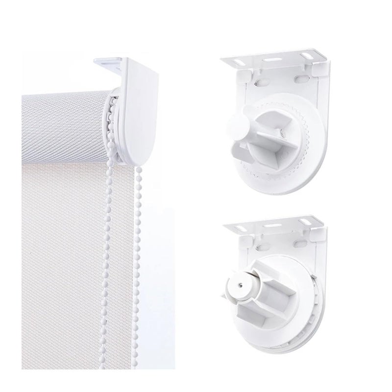 38mm Roller Blind Clutch Replacement Parts Bracket Blind Roller Shade Cltuch with Metal Brackets Bead Chain Shade Hardware Accessories White