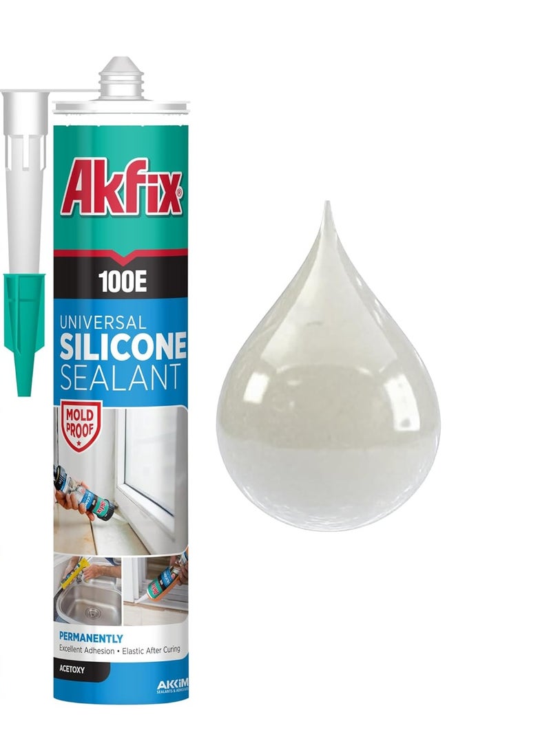 AKFIX Akfix 100E Universal Silicone Sealant Transparent(280ML)  - Image 1