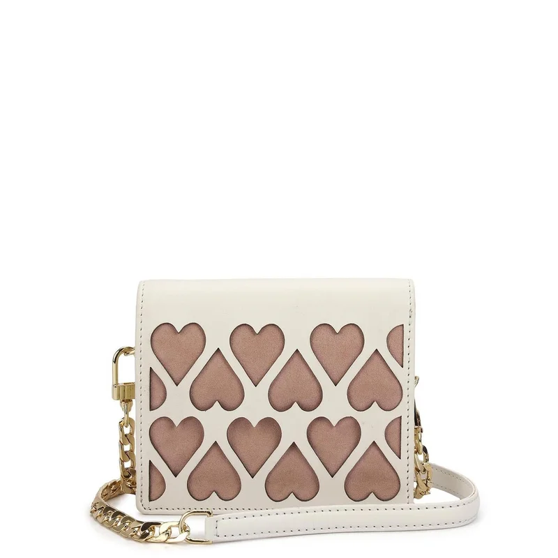 Da Milano Da Milano Genuine Leather Wallet - Pink/Off Wht (LSW-10528)