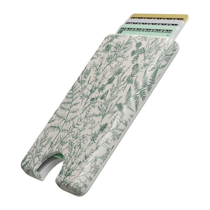 Casely MagWallet | Sage Garden | Green Floral | Slim Wallet Card Holder | Compatible with MagSafe | Soft-Touch Hard Silicone | Holds Up to 3 Cards - Image 2