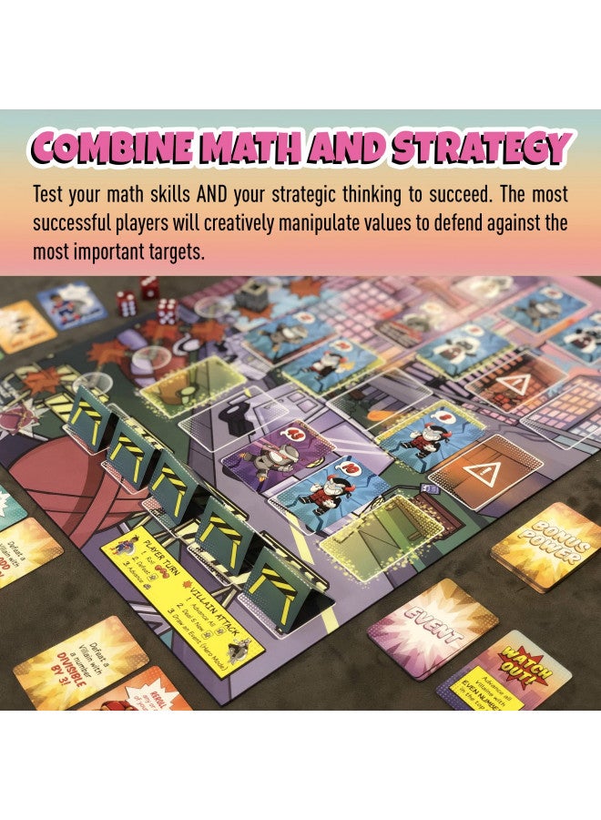 Genius Games Outnumbered: Improbable Heroes Board Game - A Mensa Recommended Cooperative Superhero Math Game | Fun & Educational Game for Kids, Adults, and Families | STEM Game to Learn Multiplication & Division  - Image 3