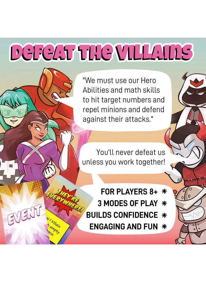 Genius Games Outnumbered: Improbable Heroes Board Game - A Mensa Recommended Cooperative Superhero Math Game | Fun & Educational Game for Kids, Adults, and Families | STEM Game to Learn Multiplication & Division  - Image 2