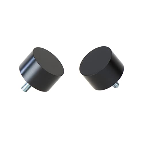 Ivilon End Cap Finials for Curtain Rods of 7/8 and 1 Inch Diameter Color Black - Image 1