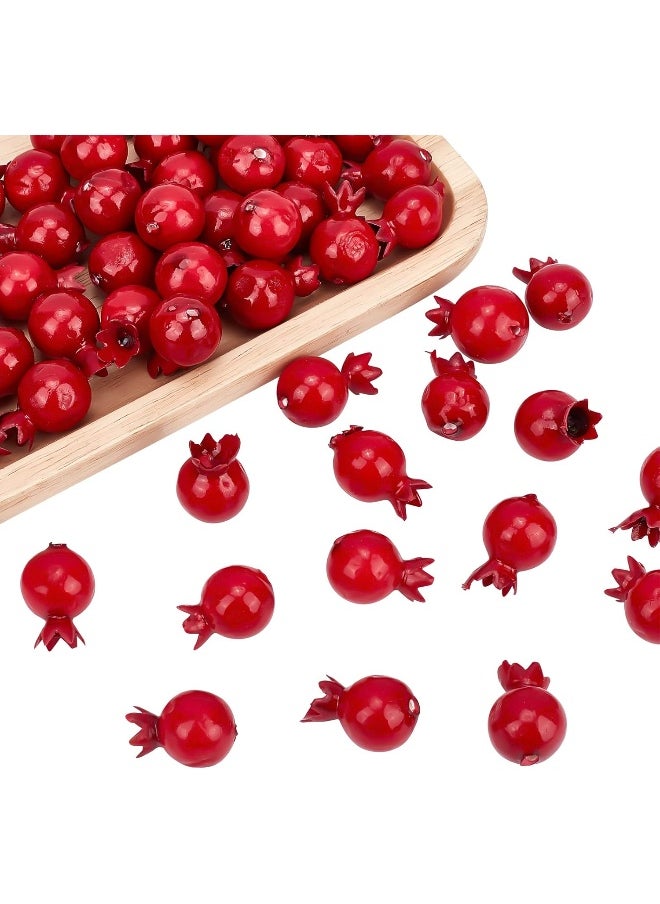 CHGCRAFT CHGCRAFT 50Pcs Mini 0.79 Inch Artificial Pomegranate Realistic Fake Fruit Lifelike Apple Simulation Foam Pomegranate for Floral Arrangements Halloween Christmas Home Kitchen Display Decor  - Image 1