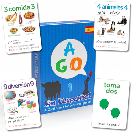 AGO En Espaol Card Game for Beginners Learn Spanish by Playing a Fun Conversational Game - Image 1