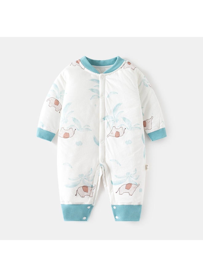 Baby Cotton-padded Romper, Infant Warm Winter Seamless Jumpsuit, Thin Cotton Thickened Front-opening Children's 40g Crawling Suit